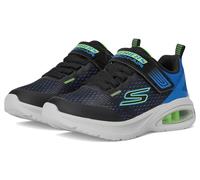 Skechers Microspec MAX Advance Squad-Pacer, Zapatillas, Black Textile/Synthetic/Blue & Lime Trim, 33 EU