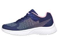 Skechers MICROSPEC MAX Plus, Zapatillas Niñas, Navy Synthetic Pink Trim, 32 EU