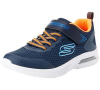 Skechers Niños, Zapatillas, Tejido Azul Marino sintético Naranja Azul Ribete, 27 EU