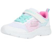 Skechers Microspec Plus Swirl Sweet, Zapatillas, White Synthetic/Multi Trim, 27.5 EU