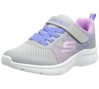 Skechers Microspec Plus Swirl Sweet, Zapatos deportivos Niñas, Gris Synthetic/Multi Trim, 30 EU