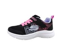 Skechers Microspec Plus Swirl Sweet, Zapatos deportivos Niñas, Negro Synthetic/Multi Trim, 28.5 EU