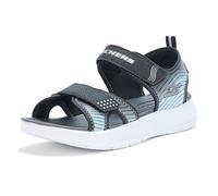 Skechers MICROSPEC-SPLASH - Sandalias para niños, Negro y plateado, 35 EU