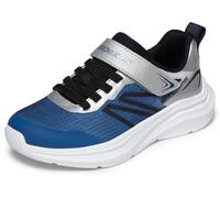 Skechers MICROSPEC Velocity - Zapatillas Deportivas, Color Azul Marino y Plateado, Talla 12.5