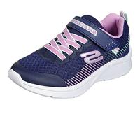 Skechers MICROSPEC, Zapatillas para Niñas, Navy Mesh/Lavender & Mint Trim, 36 EU