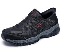 Skechers Mocas n Afterburn M. Fit Ridgeburn para Hombre, Negro/Carb n, 42.5 EU