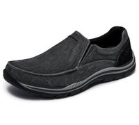 Skechers Expected Avillo, Mocasín Hombre, Black, 41.5 EU Ancho