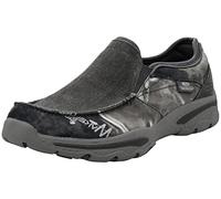 Skechers - Mocasines Creston-Moseco de diseño holgado para hombre, Gris, 42.5 EU