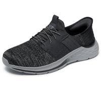 Skechers Mocasines Garner Newick 210803 para Hombre, Tela sintética Negra, 42.5 EU