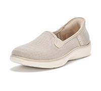Skechers Mocasines Planos para Mujer, con Estampado de Serpiente, Manos Libres, Flexibles, para Llevar, Gris Topo, 40 EU