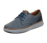 Skechers Moreno Canvas Oxford, Zapatillas Hombre, Blue Nvy 417, 45 EU Ancho
