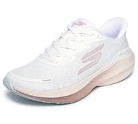 Skechers Mujer Aero Pulse Performance Running Trainers - Lightweight Mesh Athletic Shoes with Arch Support Slip-In Entrenador, White Textile Rose Trim, 38 EU