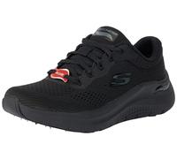 Skechers Mujer Arch Fit 2.0 Big League Trainers, Black Mesh/Gunmetal Trim, 37 EU