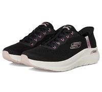 Skechers Mujer Arch Fit 2.0 Easy Chic Slip-In ENTRENADOR, Black Mesh/Rose Gold Trim, 41 EU