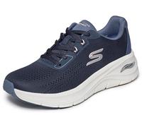Skechers Mujer Arch Fit 3.0 Zapatillas Deportivas, Navy Mesh Synthetic Trim, 38 EU