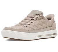 Skechers Mujer Arch Fit Arcade Cuddle Steps Slip-In Entrenador, Taupe Nylon Duraleather Suede, 38 EU