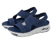 Skechers Mujer Arch Fit Brightest Day Sandals, Navy Knit, 42 EU