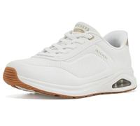 Skechers Mujer Arch Fit Uno Slip-In Entrenador, White Durabuck Mesh, 40 EU