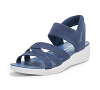Skechers Arya-Cooling Off Hands Free Slip-ins, Sandalias con cuña Mujer, Azul Marino, 41 EU