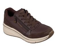 Skechers Mujer Billion Flex Luxe Up Zapatillas Deportivas, Chocolate Duraleather Suede Mesh, 38 EU