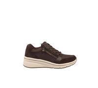 Skechers Mujer Billion Flex Luxe Up Zapatillas Deportivas, Chocolate Duraleather Suede Mesh, 38 EU