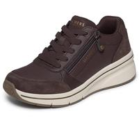 Skechers Mujer Billion Flex Luxe Up Zapatillas Deportivas, Chocolate Duraleather Suede Mesh, 40 EU