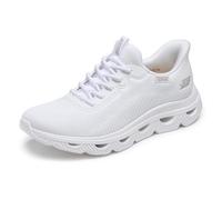 Skechers Mujer Bobs Arc Waves Slip-In ENTRENADOR, White Engineered Knit, 41 EU