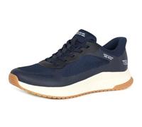 Skechers Mujer Bobs Squad 4 Staple Look Slip-In ENTRENADOR, Navy Mesh, 37 EU