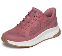 Skechers Mujer Bobs Squad 4 Staple Look Slip-In ENTRENADOR, Rose Mesh, 36 EU