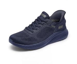 Skechers Mujer Bobs Squad Chaos Current Muse Slip-In Entrenador | Tenis informales, sin cordones, plantilla de espuma viscoelástica, almohadilla para el talón, suela flexible