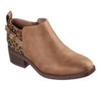 Skechers Mujer Bobs Wander Luxe Botas | Botines casuales con cierre de cremallera lateral, plantilla acolchada Skechers de espuma viscoelástica