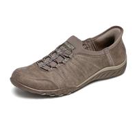 Skechers Mujer Breathe-Easy Home-Body Slip-In ENTRENADOR, Dark Taupe Microleather/ Knit, 38 EU