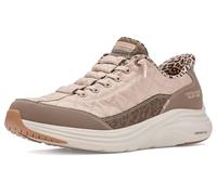 Skechers Mujer Contour Foam Leopard Dream Slip-In Entrenador, Brown Mesh Duraleather Leather Leopard Trim, 41 EU