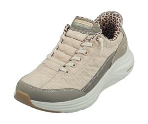 Skechers Mujer Contour Foam Leopard Dream Slip-In Entrenador | Pantuflas Leo, negras, sin cordones, para mujer