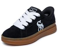 Skechers Mujer Courtside Cali Girlz Slip-In ENTRENADOR, Black Suede/ White Duraleather, 36.5 EU