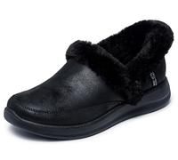 Skechers Mujer Cozy Escape Slip-In ENTRENADOR, Black Performtex/Faux Fur, 39 EU