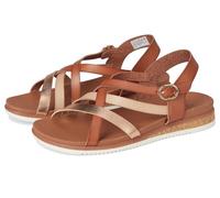 Skechers Mujer DESERT KISS LOW PEAK RANK Sandalias, Chestnut Duraleather, 38.5 EU