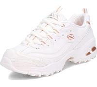 Skechers Mujer D'Lites Fresh Start Trainers, White Leather/Mesh/Silver Trim _l, 39 EU