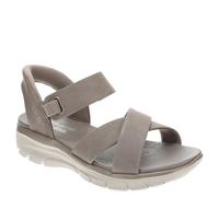 Skechers Mujer Easy Going Somewhere Sunny Slip-In ENTRENADOR, Taupe Duraleather/Gore, 38 EU