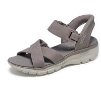 Skechers Mujer Easy Going Somewhere Sunny Slip-In ENTRENADOR, Taupe Duraleather/Gore, 39 EU