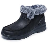 Skechers Mujer Glacial Ultra Cozy Getaway Slip-In ENTRENADOR, Black Textile, 38 EU