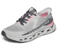 Skechers Mujer Glide-Step Altus Slip-In ENTRENADOR, Gray Synthetic/Mesh/Pink Trim, 38 EU