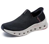Skechers Mujer Glide-Step Pro Everyday Citizen Slip-In ENTRENADOR, Black Knit/Pink Trim, 41 EU