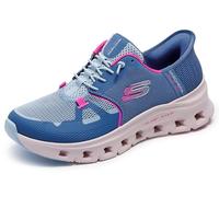 Skechers Mujer Glide-Step Pro Slip-In ENTRENADOR, Slate Mesh/Pink Trim, 37 EU