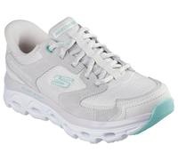 Skechers Mujer Glide-Step Sole Paradise Valley Slip-In ENTRENADOR, Taupe Leather/Synthetic/Multi Textile, 38 EU