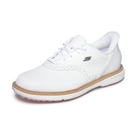Skechers Mujer Go Golf Prestige SL Waterproof Spiked Golf Shoes Slip-In Entrenador, White/Pink, 38.5 EU