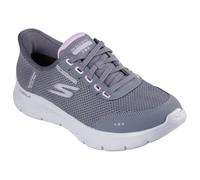 Skechers Mujer Go Walk Flex Clear Creek Slip-In ENTRENADOR, Charcoal Textile/Lavender Trim, 36 EU