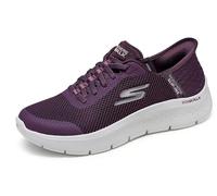 Skechers Mujer GO Walk Flex Grand Entry Zapatillas, Burgundy Textile/Trim, 39 EU