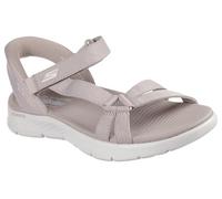 Skechers Mujer Go Walk Flex Sandal Illuminate Slip-In ENTRENADOR, Taupe Textile, 39 EU