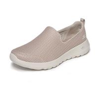 Skechers Mujer Go Walk Joy Trainers, Taupe Textile/Trim, 38 EU